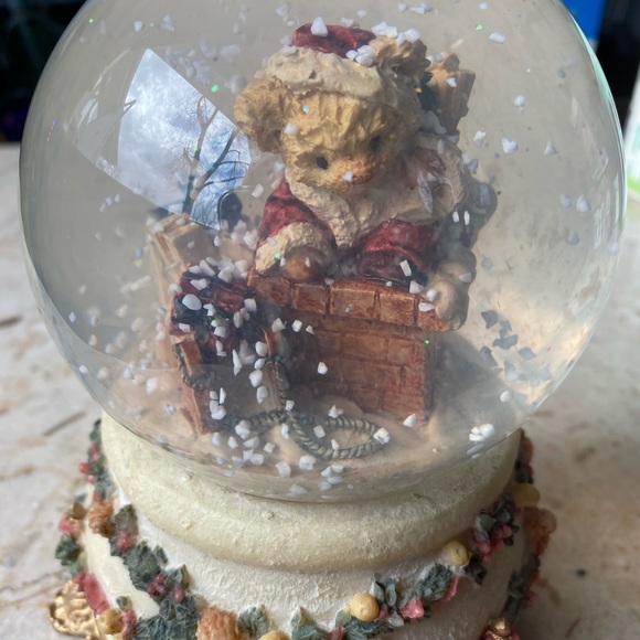 Vintage Christmas Santa Teddy And Me Musical Snow Globe - Picture 3 of 5